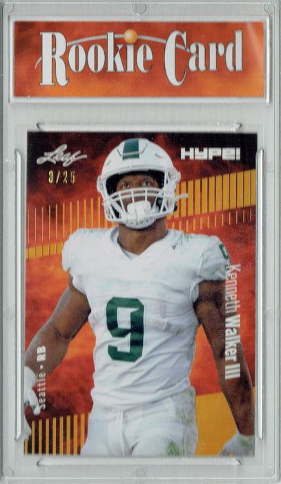 Certified Mint+ Kenneth Walker III 2022 Leaf HYPE! #98 Gold Short Print, Only 25 Ever Made Rookie Card