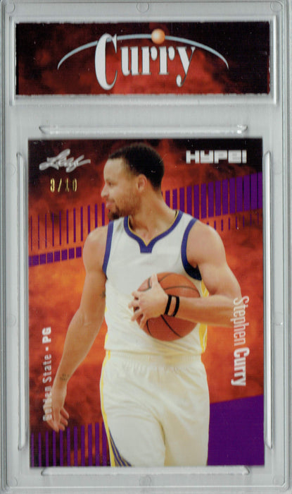 Certified Mint+ Stephen Curry 2022 Leaf HYPE! #92 Purple Short Print Only 10 Ever Made Rookie Card