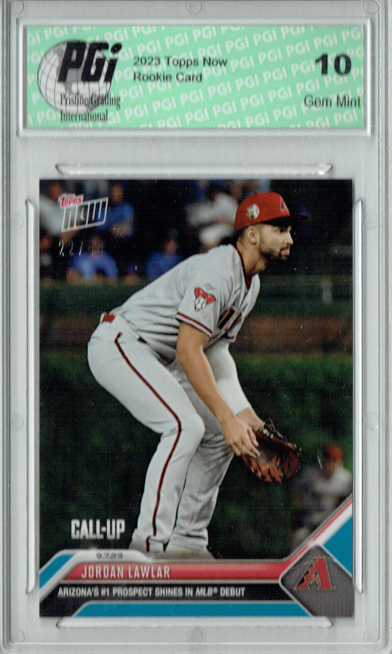 Jordan Lawlar 2023 Topps Now #830 Blue SP +  #22/49 Rookie Card PGI 10