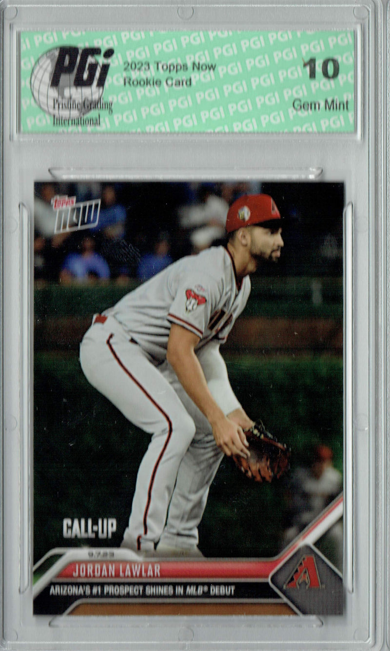 Jordan Lawlar 2023 Topps Now #830 Shines in MLB Debut Rookie Card PGI 10