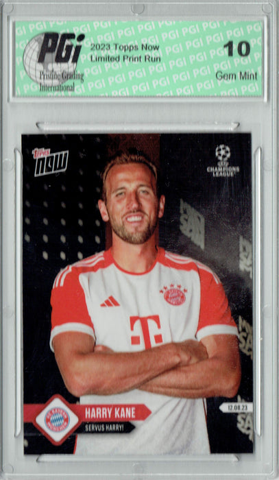 Harry Kane 2023 Topps Now #136 Joins Bayern Munchen Trading Card PGI 10