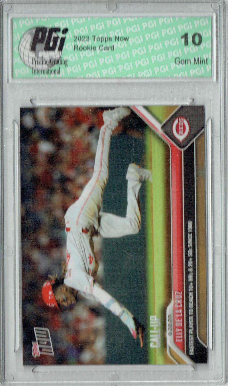 Elly De La Cruz 2023 Topps Now #746 Fastest to 10 HRs, 20 SBs Rookie Card PGI 10