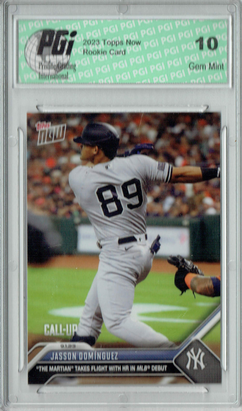 Jasson Dominguez 2023 Topps Now #798 The Martian's MLB Debut Rookie Card PGI 10