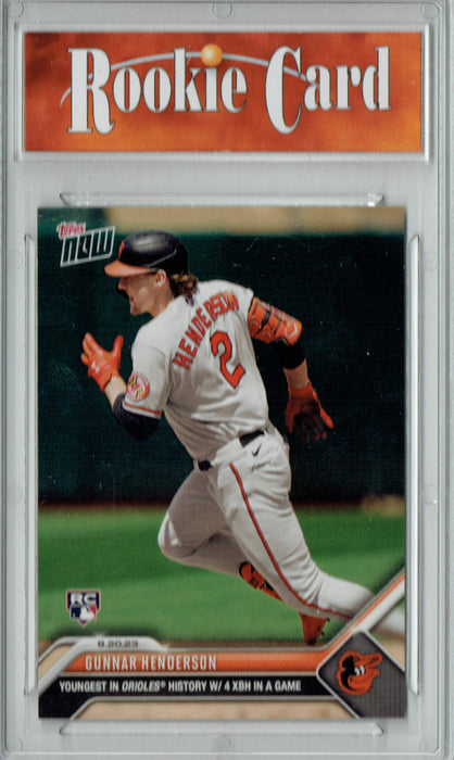 Certified Mint+ Gunnar Henderson 2023 Topps Now #738 Youngest in Orioles History Rookie Card