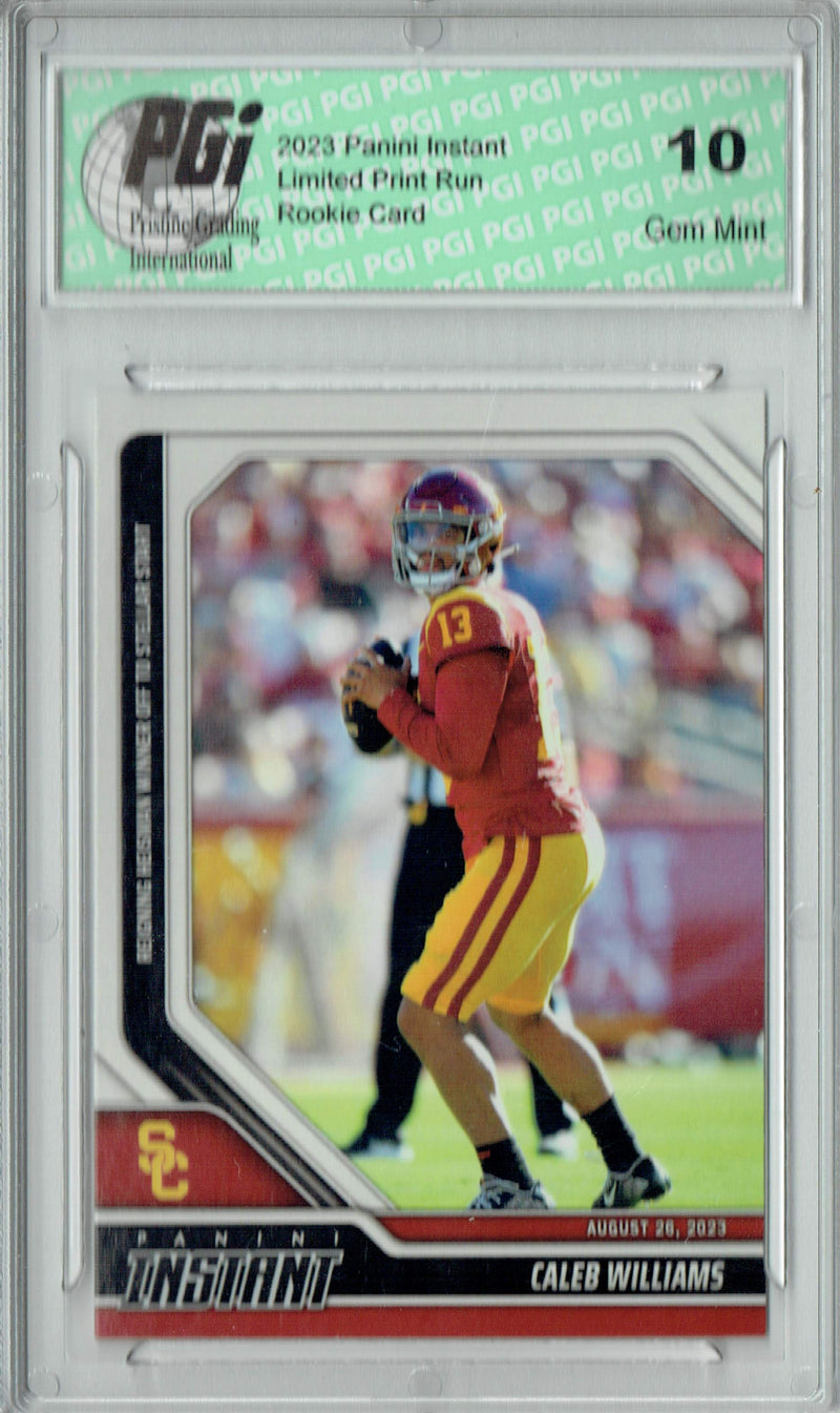 Caleb Williams 2023 Panini Instant #1 Chicago Bears Rookie Card PGI 10