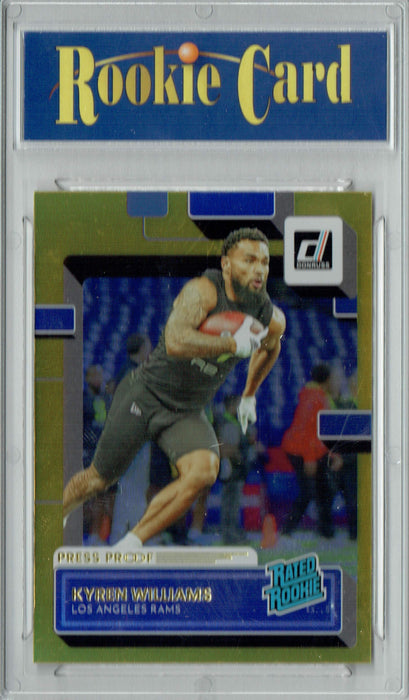 Certified Mint+ Kyren Williams 2022 Donruss #347 Gold Holo Press Proof Rated Rookie Card