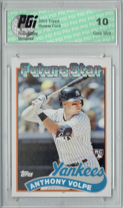 Anthony Volpe 2023 Topps  #106 Future Star Throwback SP Rookie Card PGI 10