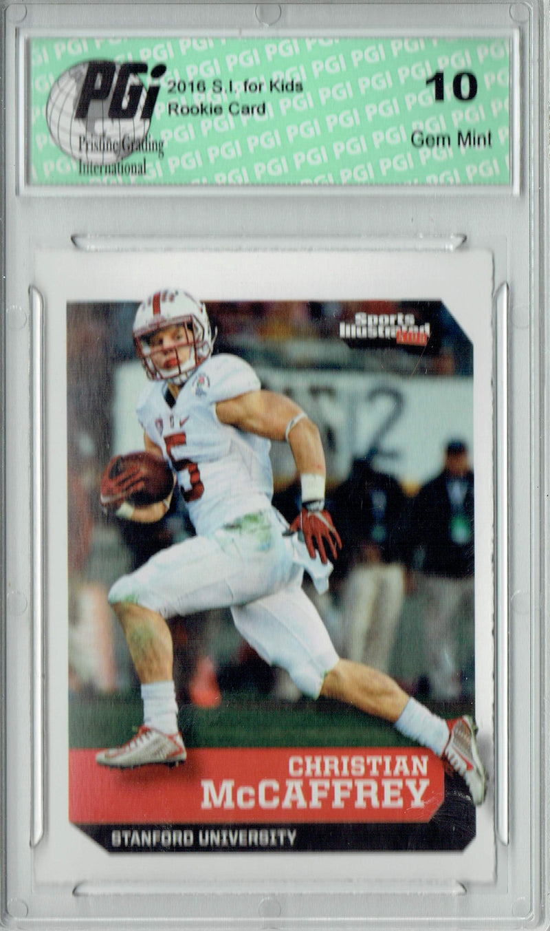 Christian McCaffrey 2016 S.I. for Kids #526 Stanford Rookie Card PGI 10