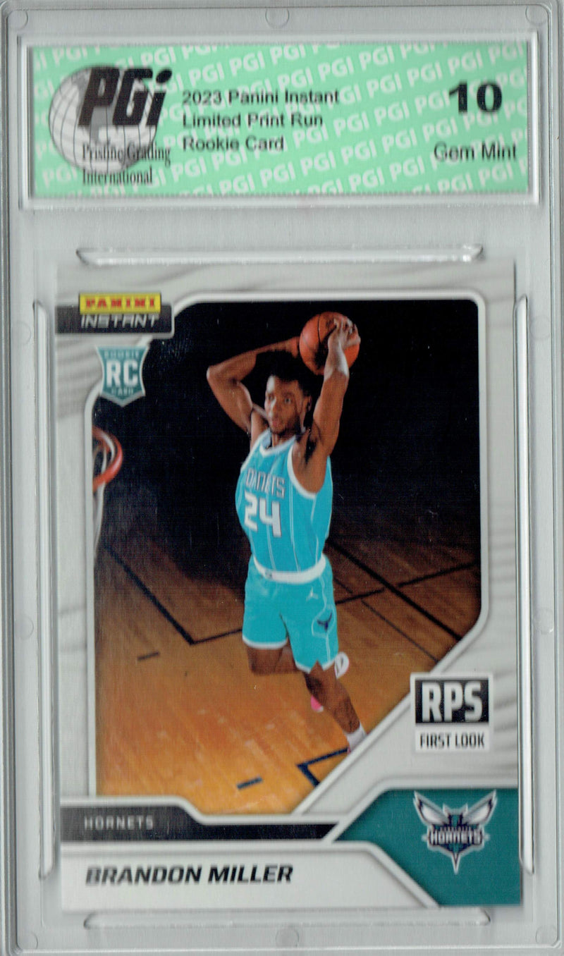 Brandon Miller 2023 Panini Instant #RPS-2 First Look Rookie Card PGI 10