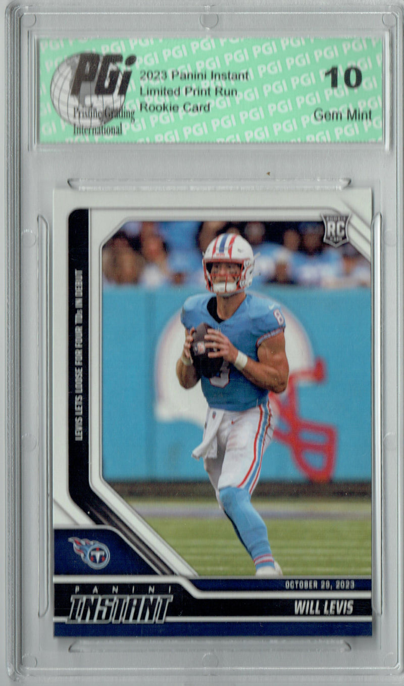 Will Levis 2023 Panini Instant #28 1/888 NFL Debut Rookie Card PGI 10