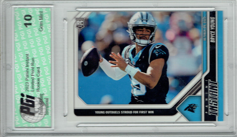 Bryce Young 2023 Panini Instant #29 1 of 420 First Win! Rookie Card PGI 10