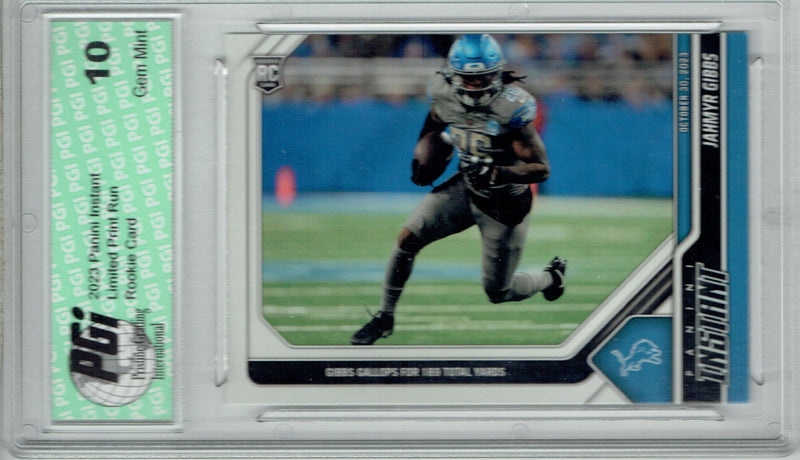 Jahmyr Gibbs 2023 Panini Instant #32 Only 232 Ever Made! Rookie Card PGI 10