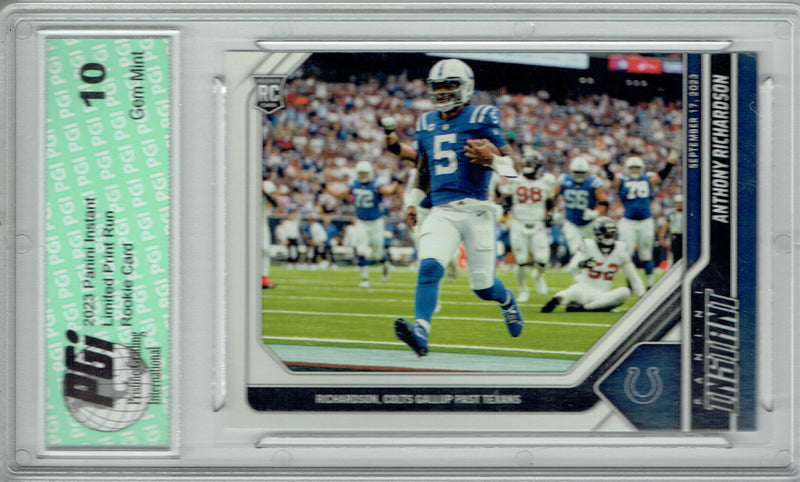 Anthony Richardson 2023 Panini Instant #3 1 of Just 358 Made! Rookie Card PGI 10