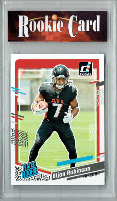Certified Mint+ Bijan Robinson 2023 Donruss Football #305 Rated Rookie Card