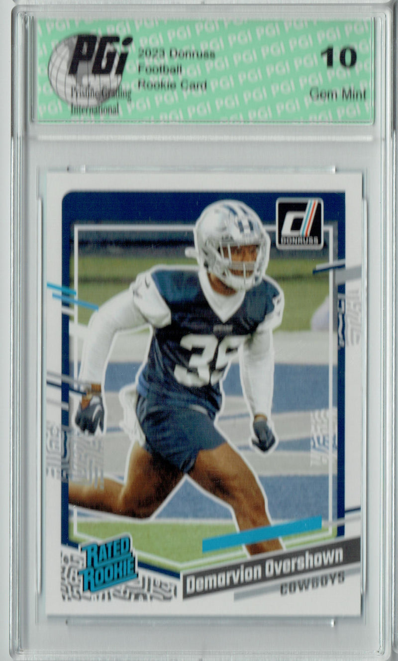 Demarvion Overshown 2023 Donruss Football #323 Rated Rookie Card PGI 10