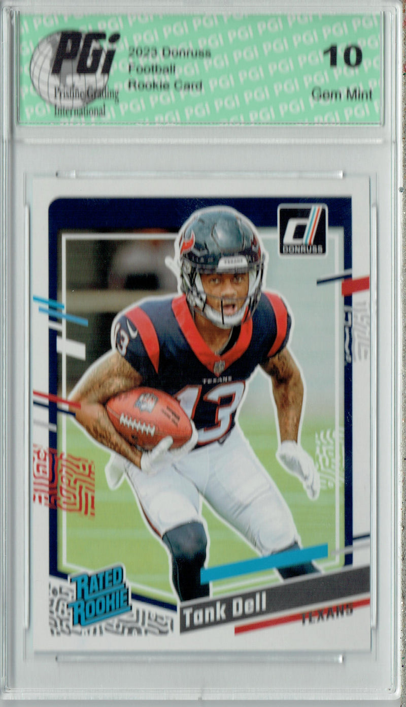 Tank Dell 2023 Donruss Football #341 Rated Rookie Card PGI 10