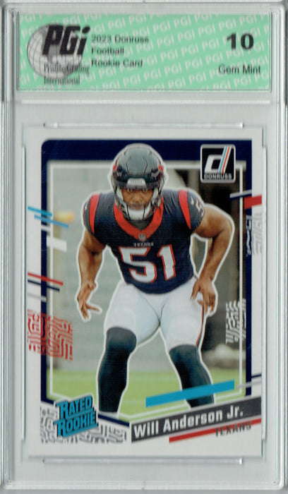 Will Anderson Jr. 2023 Donruss Football #342 Rated Rookie Card PGI 10