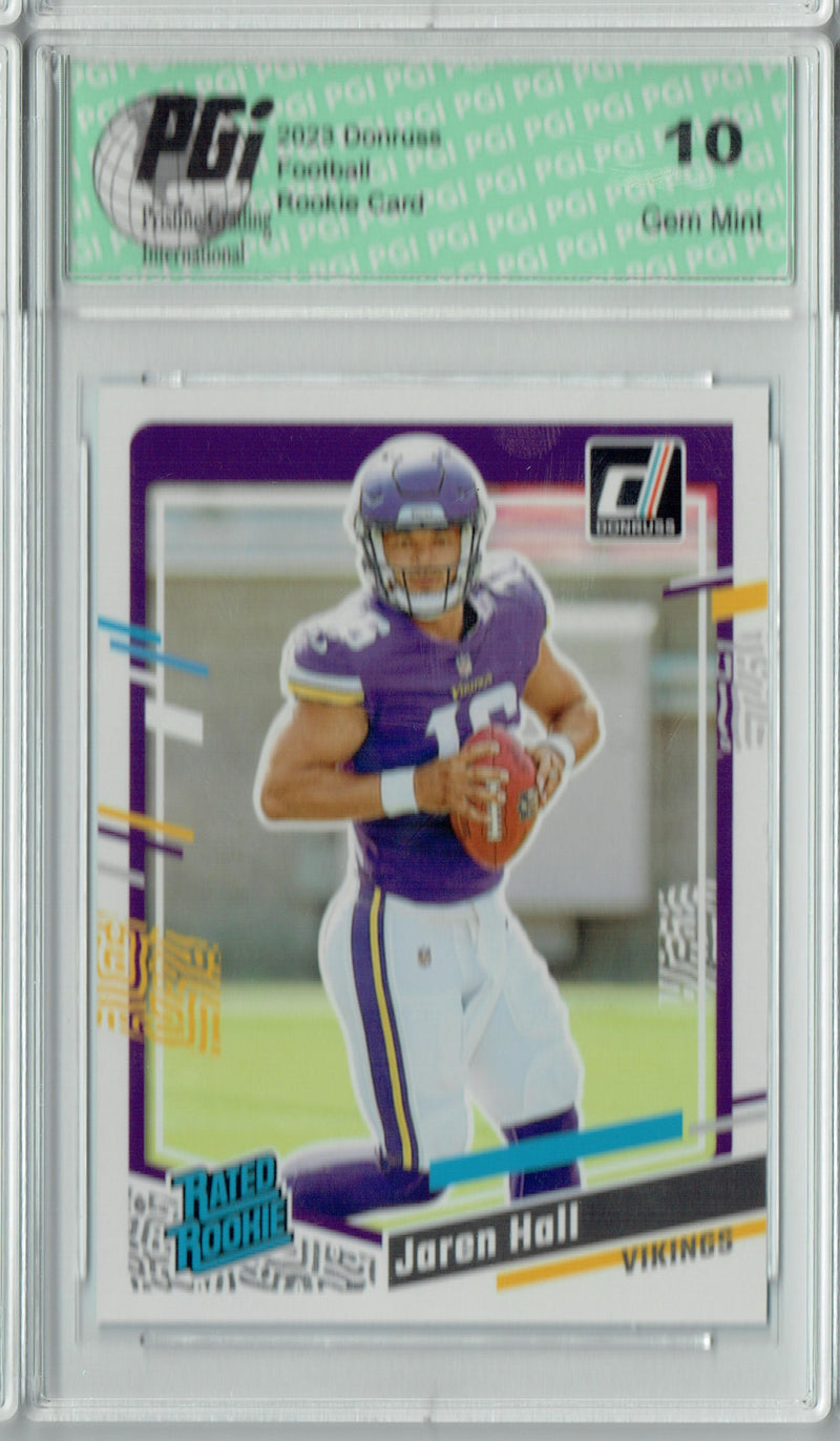 Jaren Hall 2023 Donruss Football #367 Rated Rookie Card PGI 10