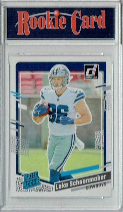 Certified Mint+ Luke Schoonmaker 2023 Donruss Football #325 Rated Rookie Card