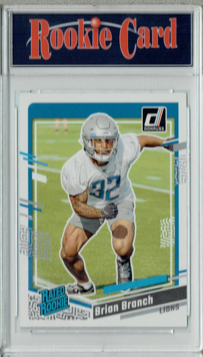 Certified Mint+ Brian Branch 2023 Donruss Football #328 Rated Rookie Card