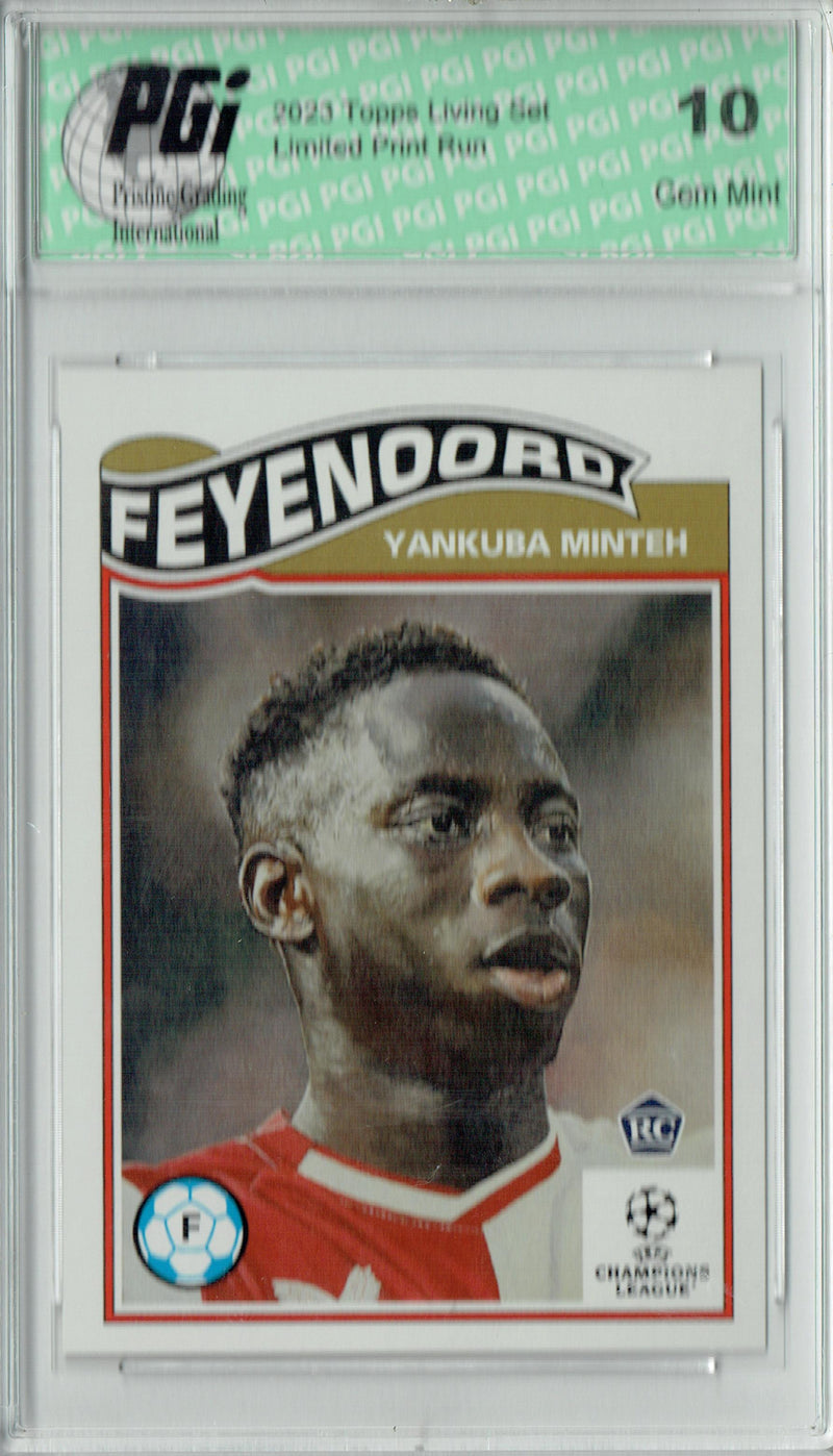 Yankuba Minteh 2023 Topps Living Set #29 Feyenoord Rookie Card PGI 10