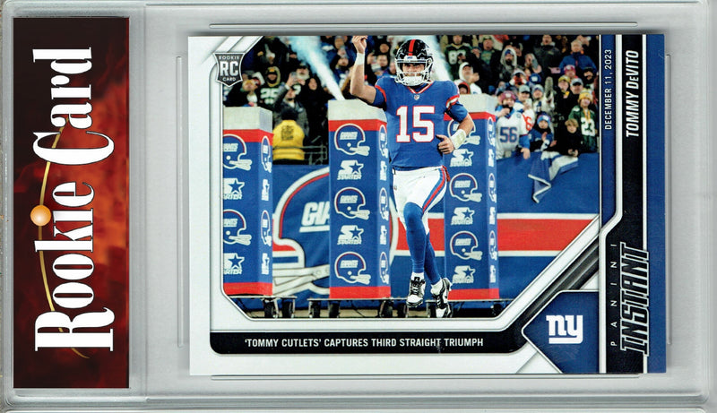 Certified Mint+ Tommy DeVito 2023 Panini Instant #85 Only 1380 Made Rookie Card Tommy Cutlets New York Giants