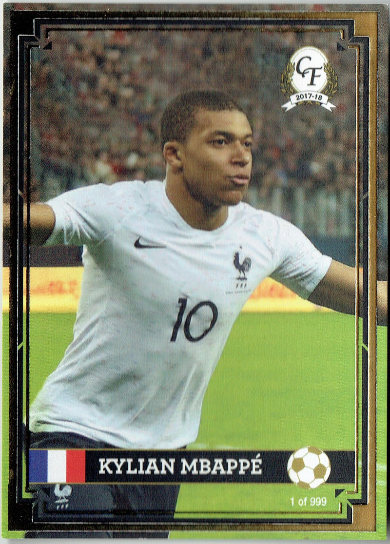 Mint Kylian Mbappe 2017 Campioni di Futuro #1 Gold Back SP Rookie Card Real Madrid