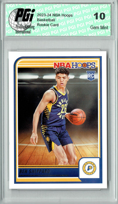 Ben Sheppard 2023 Hoops #261 Indiana Pacers Rookie Card PGI 10