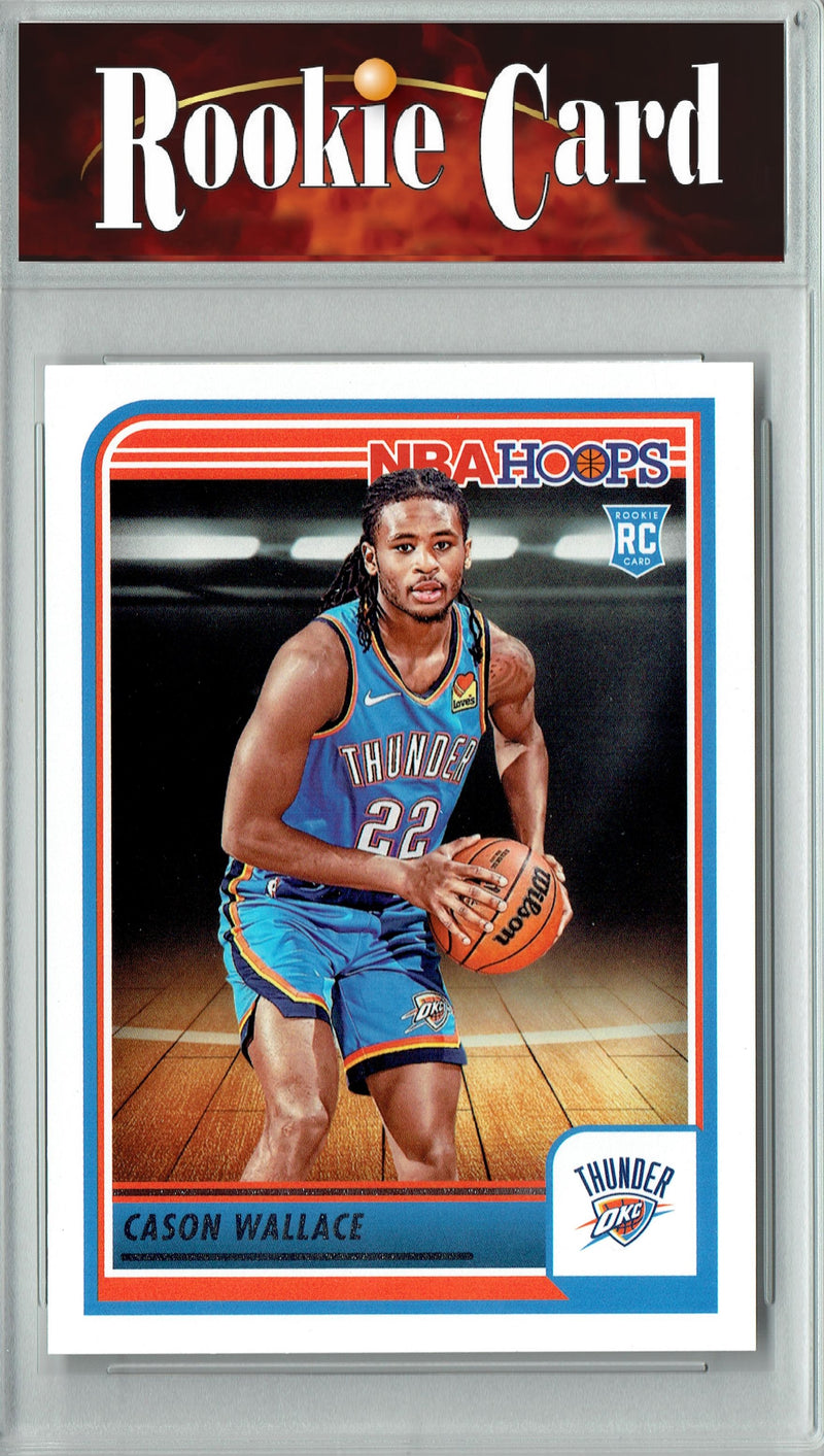 Certified Mint+ Cason Wallace 2023 Hoops #252 Oklahoma City Thunder Rookie Card Oklahoma City Thunder