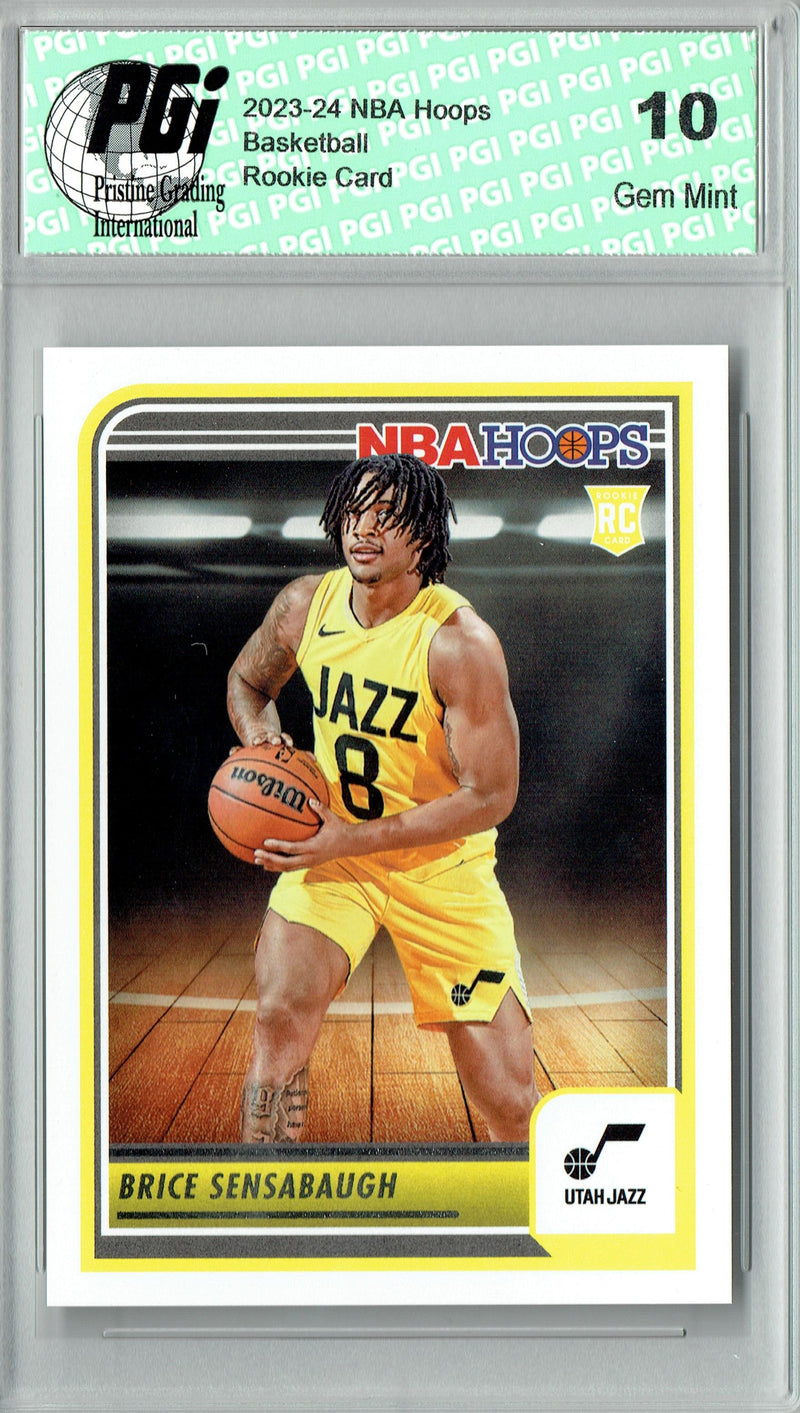 Brice Sensabaugh 2023 Hoops #234 Utah Jazz Rookie Card PGI 10