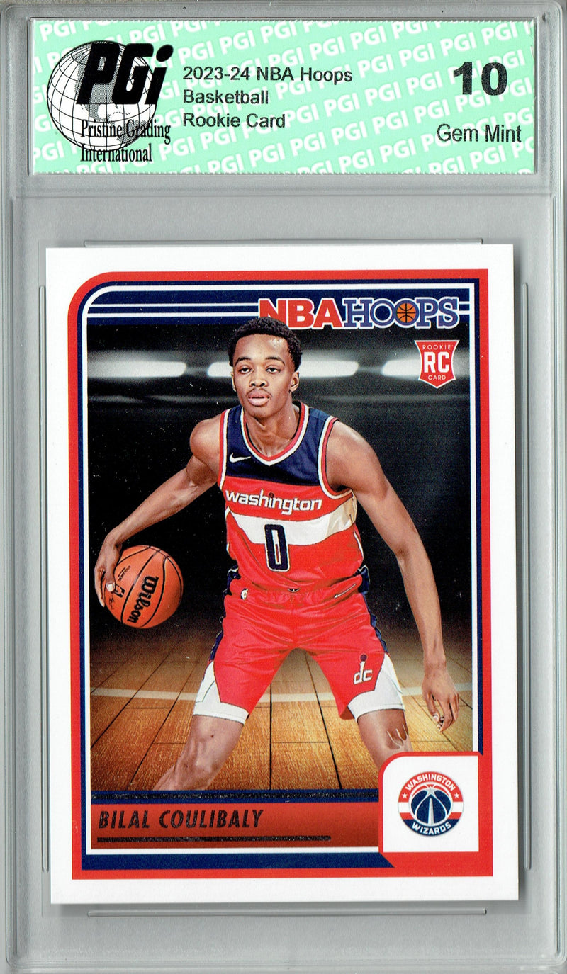 Bilal Coulibaly 2023 Hoops #276 Washington Wizards Rookie Card PGI 10