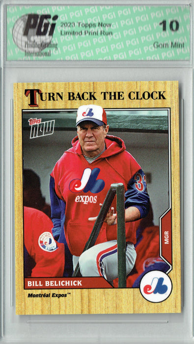 Bill Belichick 2023 Topps Now #BB1 Montreal Expos Rare SP Manager Card PGI 10