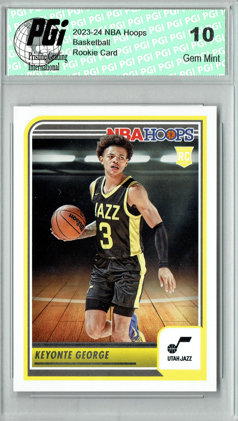 Keyonte George 2023 Hoops #271 Utah Jazz Rookie Card PGI 10
