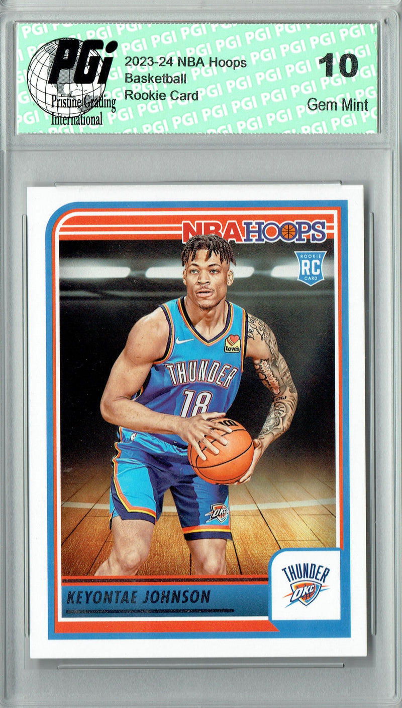 Keyontae Johnson 2023 Hoops #263 Oklahoma City Thunder Rookie Card PGI 10