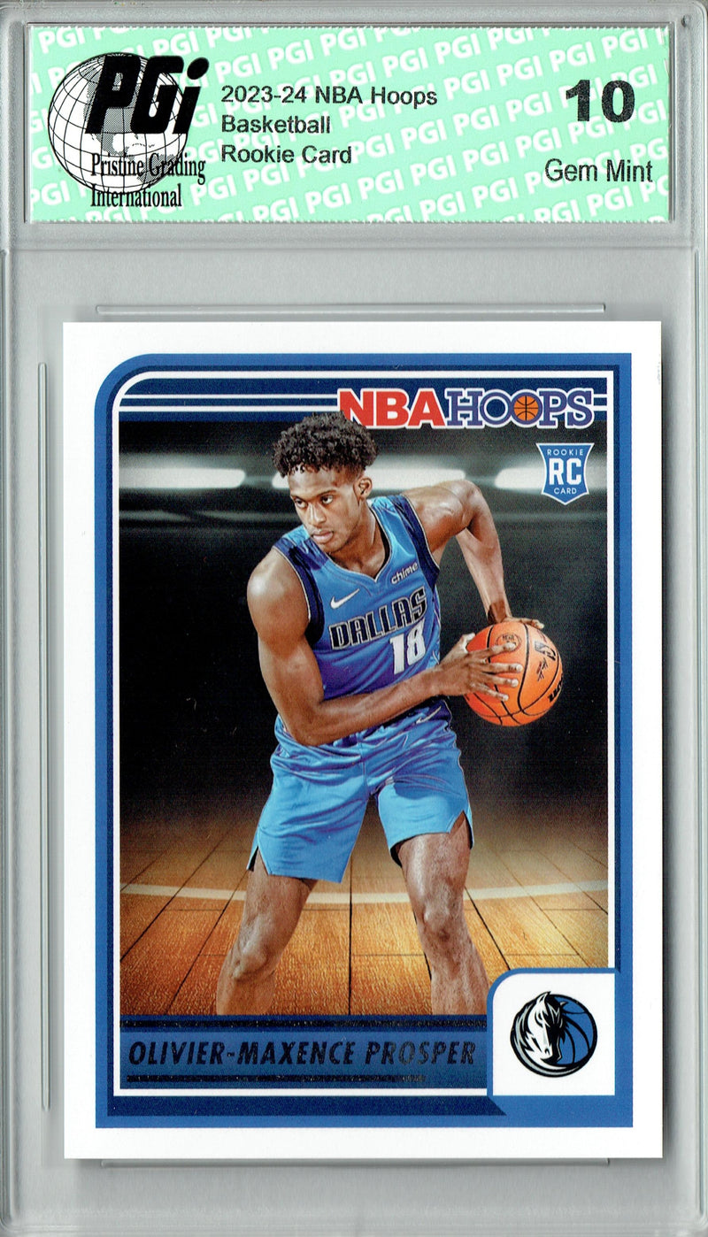 Olivier-Maxence Prosper 2023 Hoops #245 Dallas Mavericks Rookie Card PGI 10
