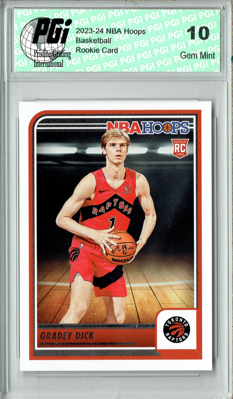 Gradey Dick 2023 Hoops #243 Toronto Raptors Rookie Card PGI 10