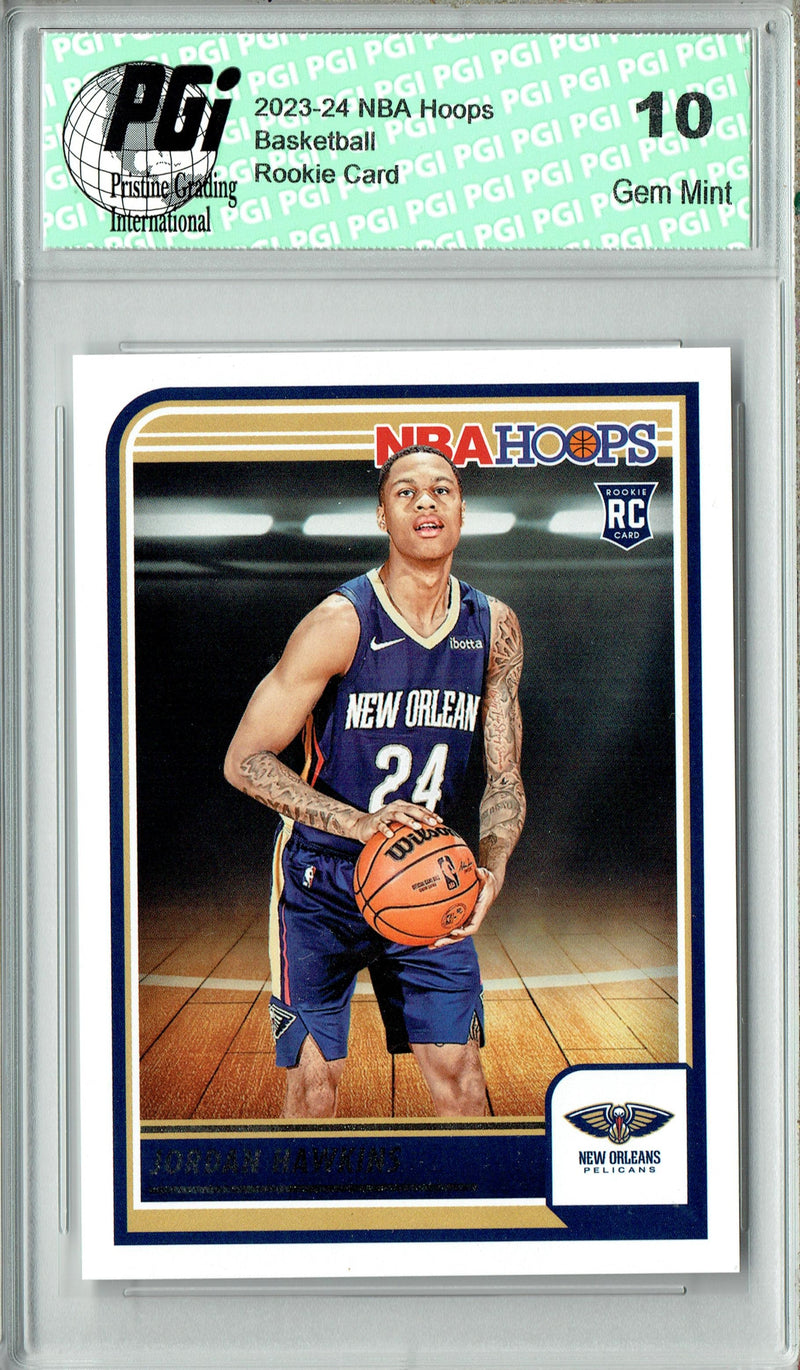Jordan Hawkins 2023 Hoops #269 New Orleans Pelicans Rookie Card PGI 10