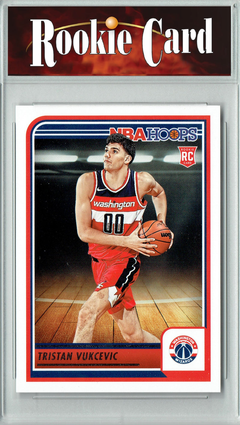 Certified Mint+ Tristan Vukcevic 2023 Hoops #254 Washington Wizards Rookie Card Washington Wizards