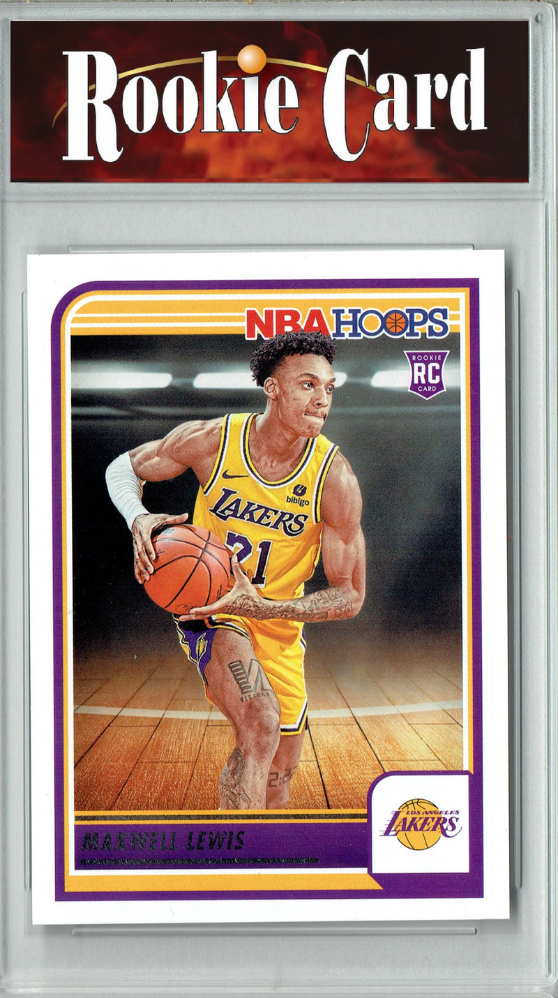 Certified Mint+ Maxwell Lewis 2023 Hoops #239 Los Angeles Lakers Rookie Card Los Angeles Lakers