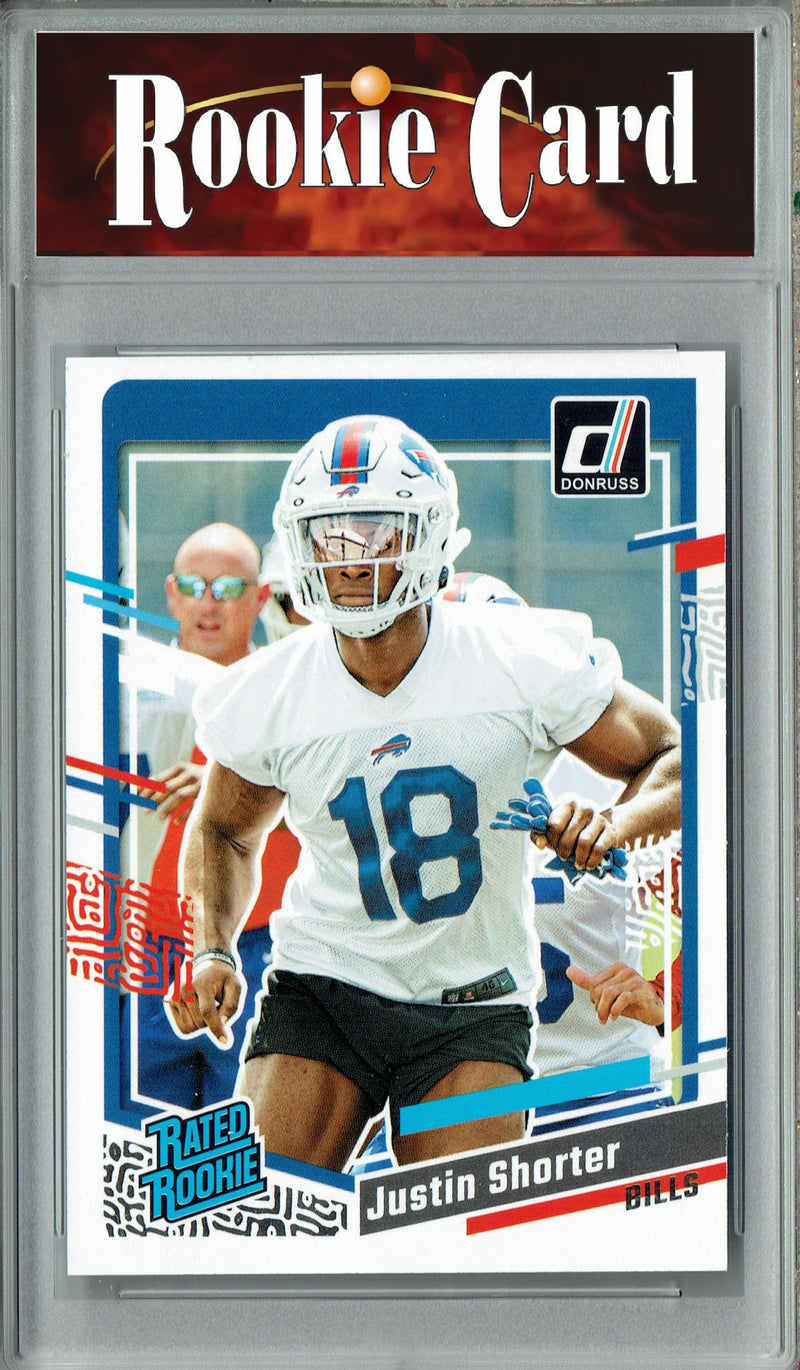 Certified Mint+ Justin Shorter 2023 Donruss Football #310 Buffalo Bills Rookie Card Buffalo Bills