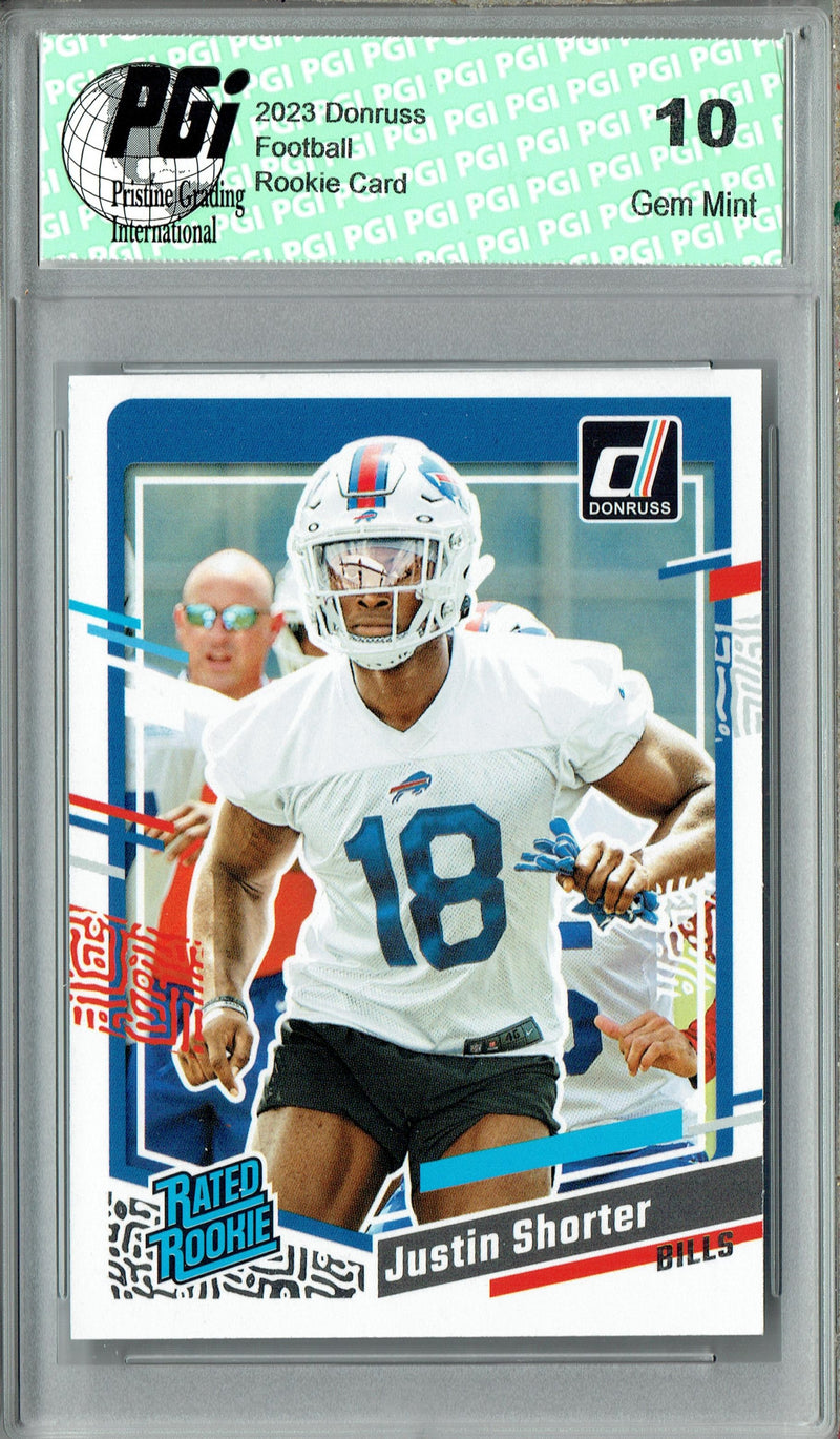 Justin Shorter 2023 Donruss Football #310 Buffalo Bills Rookie Card PGI 10