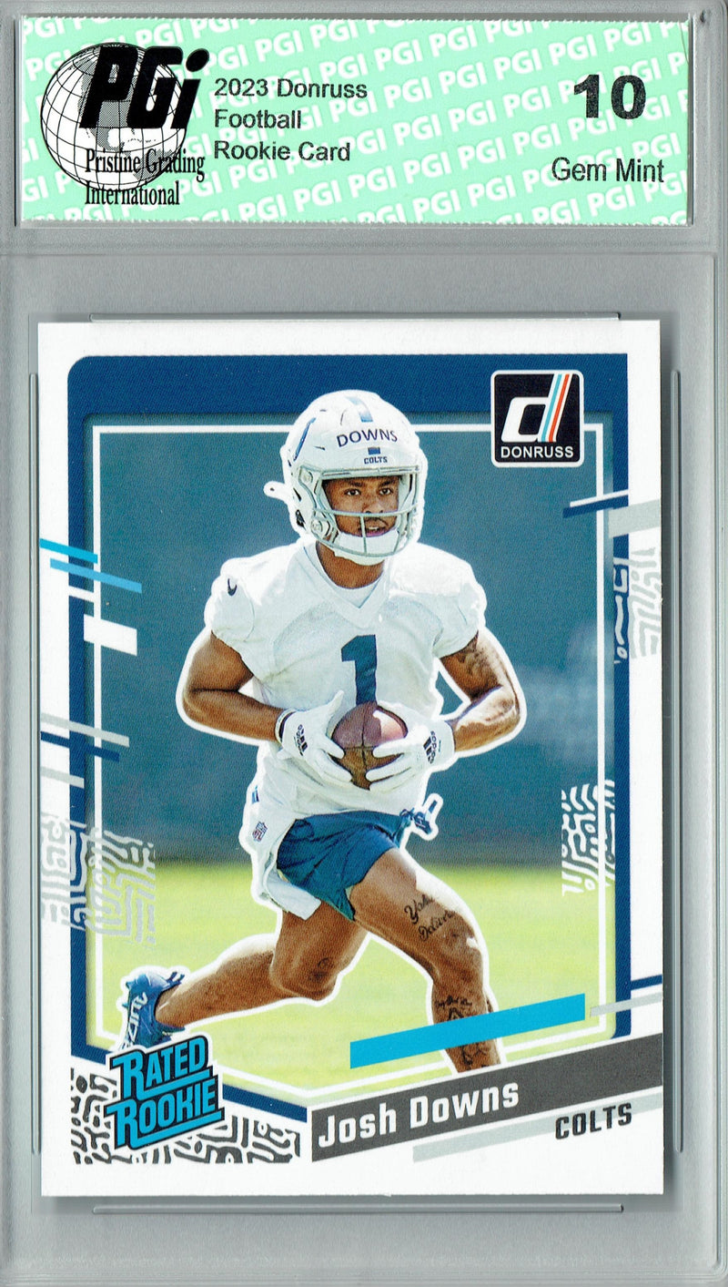 Josh Downs 2023 Donruss Football #345 Indianapolis Colts Rookie Card PGI 10