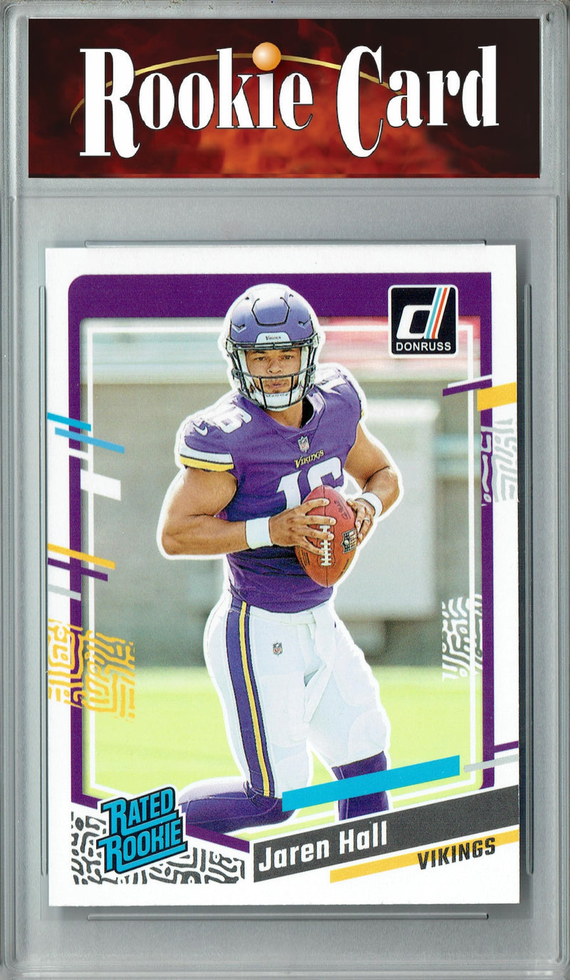 Certified Mint+ Jaren Hall 2023 Donruss Football #367 Minnesota Vikings Rookie Card Minnesota Vikings