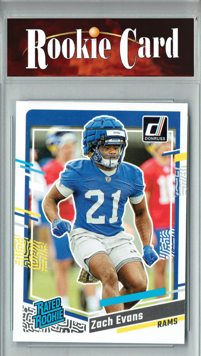 Certified Mint+ Zach Evans 2023 Donruss Football #359 Los Angeles Rams Rookie Card Los Angeles Rams