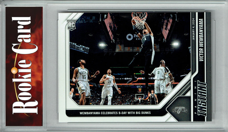 Certified Mint+ Victor Wembanyama 2023 Panini Instant #226 Celebrates B-day with Big Dunks 1/2937 Rookie Card San Antonio Spurs
