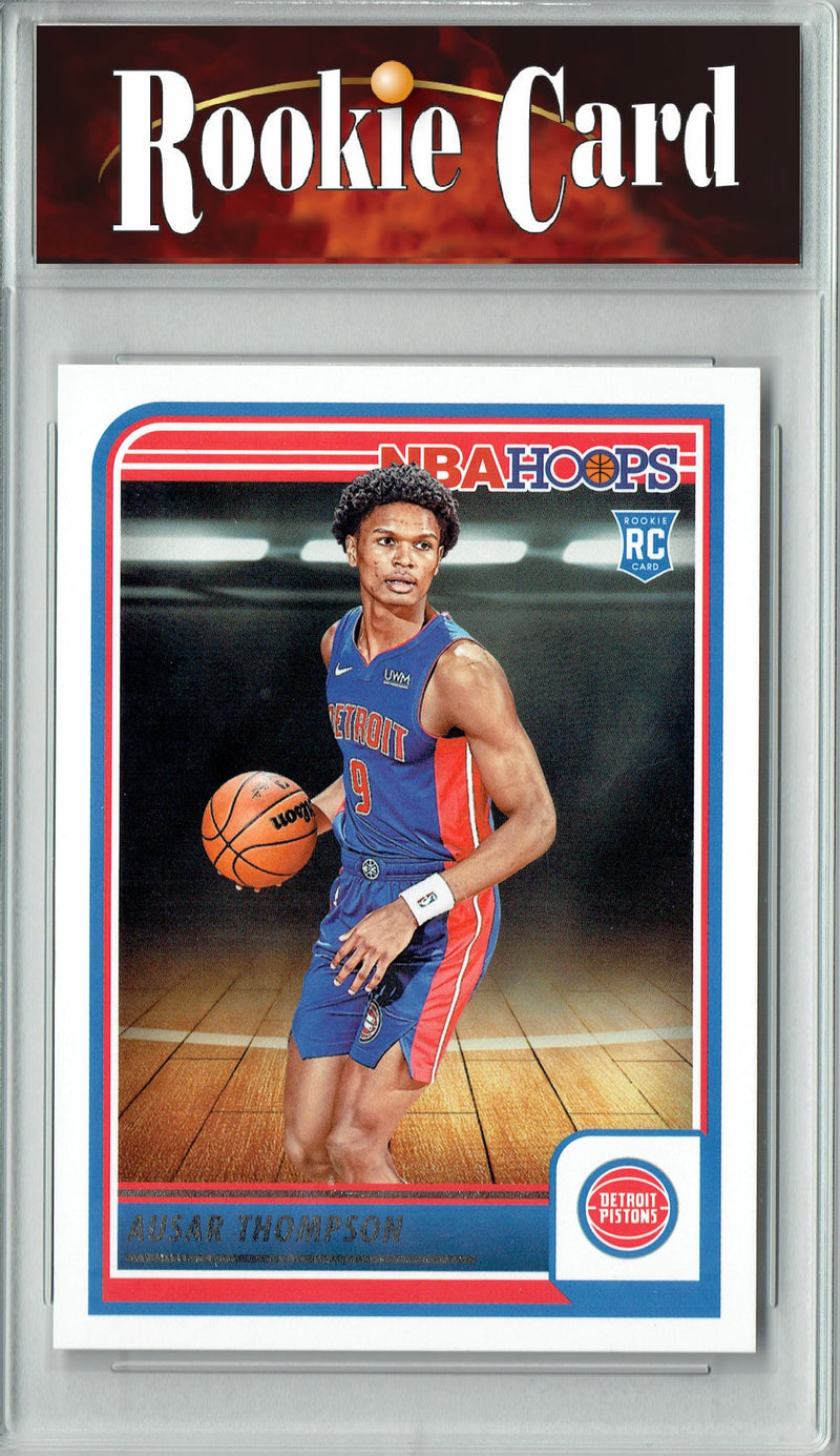 Certified Mint+ Ausar Thompson 2023 Hoops #255 Detroit Pistons Rookie Card Detroit Pistons