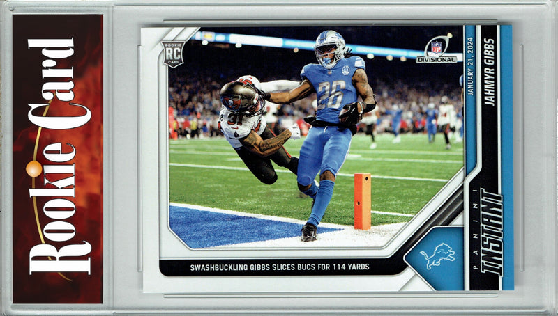 Certified Mint+ Jahmyr Gibbs 2023 Panini Instant #153 1 of 460 Made Rookie Card Detroit Lions