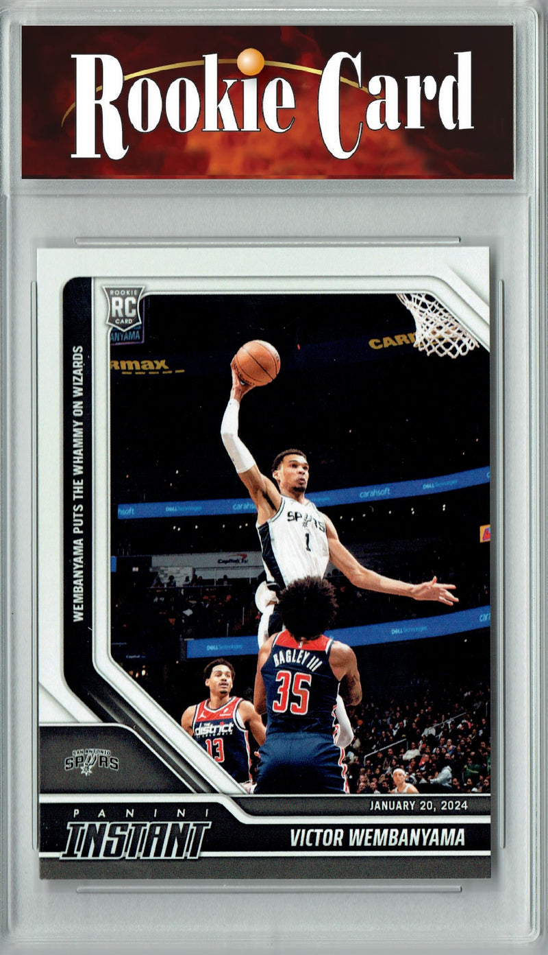 Certified Mint+ Victor Wembanyama 2023 Panini Instant #258 Whammy on Wizards Rookie Card San Antonio Spurs