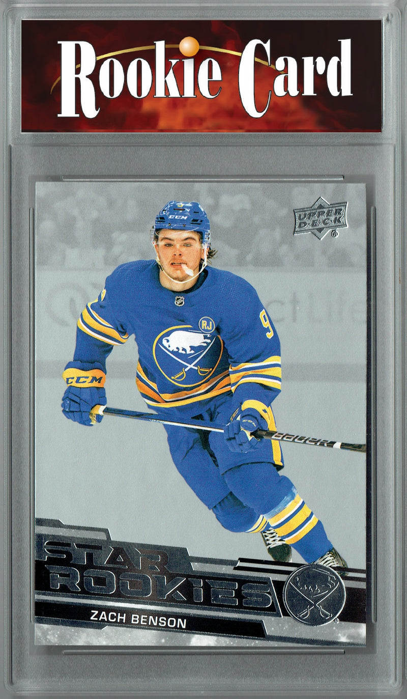 Certified Mint+ Zach Benson 2023-24 Upper Deck #25 Star Rookies Set Rookie Card Buffalo Sabres