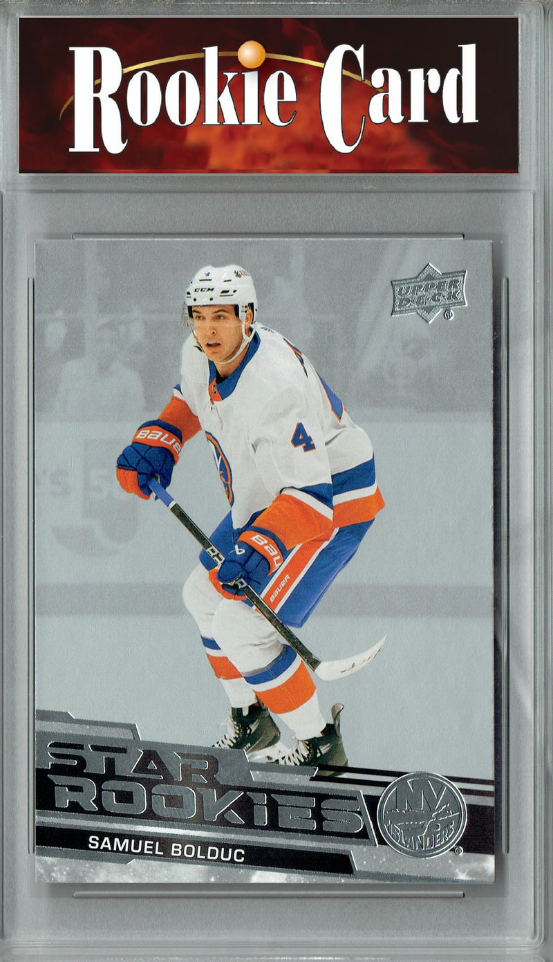 Certified Mint+ Samuel Bolduc 2023-24 Upper Deck #18 Star Rookies Set Rookie Card New York Islanders